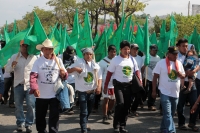 Miércoles 3 de enero del 2018. Tuxtla Gutiérrez. Militantes de la UNTA llegan desde la Zona altos de Chiapas para plantarse en la Avenida Central exigiendo que sea liberado de la cárcel Reynaldo Gómez Gómez.