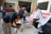 Miércoles 24 de julio del 2013. Tuxtla Gutiérrez. Don Valdemar Rojas, quien fuera el primer presidente municipal de Tuxtla, continúa con su ayuno en protesta por la privatización de SMAPA.