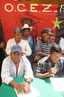 Miércoles 20 de Julio. Pobladores de las comunidades de Venustiano Carranza y militantes de la OCEZ hablan sobre el hostigamiento y el peligro de la militarización en las zonas campesinas de la región y exigen que las autoridades gubernamentales cumplan l