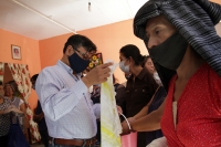 20210101. Tuxtla G. Levantada de Niños Zoque. Las familias de esta comunidad culminan el ciclo ritualista del 2020 cumpliendo con sus usos y costumbres que les da identidad siguiendo los protocolos de salud durante el tiempo del Covid