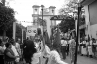 20210402. Venustiano Carranza. La procesión  del Viacrucis en las calles de La Antigua San Bartolomé de los Llanos