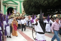 20210402. Venustiano Carranza. La procesión  del Viacrucis en las calles de La Antigua San Bartolomé de los Llanos