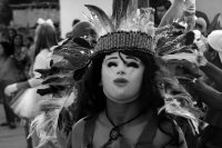 Lunes 22 de enero del 2018. Suchiapa. La danza de La Viejada se ha ido transformando durante los últimos años pero aún es posible observar a los personajes tradicionales vestidos a la usanza indí­gena y con máscaras de cuero crudo durante las festivid