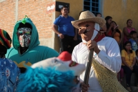 Lunes 22 de enero del 2018. Suchiapa. La danza de La Viejada se ha ido transformando durante los últimos años pero aún es posible observar a los personajes tradicionales vestidos a la usanza indí­gena y con máscaras de cuero crudo durante las festivid