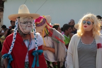 Lunes 22 de enero del 2018. Suchiapa. La danza de La Viejada se ha ido transformando durante los últimos años pero aún es posible observar a los personajes tradicionales vestidos a la usanza indí­gena y con máscaras de cuero crudo durante las festivid