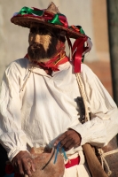 Lunes 22 de enero del 2018. Suchiapa. La danza de La Viejada se ha ido transformando durante los últimos años pero aún es posible observar a los personajes tradicionales vestidos a la usanza indí­gena y con máscaras de cuero crudo durante las festivid