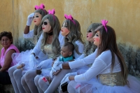 Lunes 22 de enero del 2018. Suchiapa. La danza de La Viejada se ha ido transformando durante los últimos años pero aún es posible observar a los personajes tradicionales vestidos a la usanza indí­gena y con máscaras de cuero crudo durante las festivid
