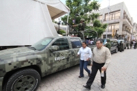 Jueves 25 de agosto. Vigilancia en el congreso local.