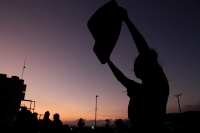 Domingo 1 de diciembre dl 2019. Tuxtla Gutiérrez. Durante el Cacerolazo Latinoamericano En  Tuxtla que grupos feministas realizan esta tarde en la ciudad.