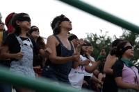 Domingo 1 de diciembre dl 2019. Tuxtla Gutiérrez. Durante el Cacerolazo Latinoamericano En  Tuxtla que grupos feministas realizan esta tarde en la ciudad.