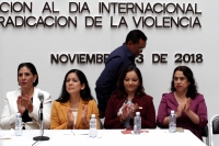 Viernes 23 de noviembre del 2018. Tuxtla Gutiérrez.  Actividades de Congreso local en el dí­a internacional para la erradicación de la violencia en contra de las mujeres