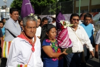 Martes 12 de marzo del 2019.Tuxtla Gutiérrez. Durante el recorrido de las imágenes de las vírgenes veneradas por la comunidad zoque hacia la iglesia de San Jacinto