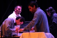 Jueves 8 de febrero del 2018. Tuxtla Gutiérrez. Versus 8, ensamble de percusiones de Michoacan, durante la audición presentada esta noche en el Auditorio de la Ciudad Universitaria de la UNICACH.