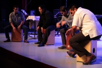 Jueves 8 de febrero del 2018. Tuxtla Gutiérrez. Versus 8, ensamble de percusiones de Michoacan, durante la audición presentada esta noche en el Auditorio de la Ciudad Universitaria de la UNICACH.