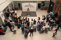 Jueves 12 de abril del 2018. Tuxtla Gutiérrez. Willy Ochoa, presidente de la Mesa Directiva del Congreso Chiapaneco, habla en conferencia de prensa sobre los municipios indí­genas donde las comunidades han solicitado iniciar los procedimientos legales do