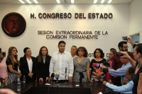 Miércoles 29 de agosto del 2018. Tuxtla Gutiérrez. Williams Oswaldo Ochoa Gallegos, hasta esta noche presidente de la mesa directiva de la LXVI del Congreso Local, es nombrado Gobernador Provisional del estado de Chiapas al otorgarle licencia al cargo a