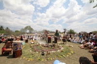 Indígenas Mayas y Zoques realizan un ceremonial de danza pre hispánica en las ruinas arqueológicas de la comunidad Chiapa de Corzo para celebrar la entrada de la primavera