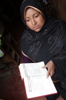 Domingo 7 de febrero del 2016. San Cristóbal de las Casas. Yamila, madre tsotsil de la comunidad islámica
