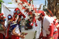 Sábado 2 de febrero del 2018. Tuxtla Gutiérrez. Los bailes de la Virgen de Candelaria son realizados este medio día por los miembros de la comunidad Zoque en la Parroquia de Copoya