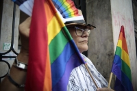 20240903. Tuxtla. Tere Campos, activista de la comunidad LGBT, impugna la representación de los grupos lésbicos en el Congreso de Chiapas.