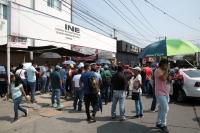 20240516. Tuxtla. Maestros de la CNTE toman esta mañana las instalaciones del INE en la colonia Moctezuma