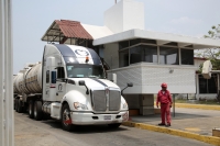 20240531. Tuxtla. Este medio día se regulariza la distribución de combustible después de maestros trasladaran su plantón al centro de la capital de Chiapas.