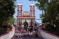 20260804. Tuxtla. El Grupo Tradicional Tzocotumbak de la Comunidad Zoque de Tuxtla Gutiérrez recorre las calles llevando la danza Hata Roque Etze en honor a Santo Domingo
