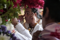 20261014. Tuxtla. inicio el recorrido de La Bajada De Las Vírgenes de Copoya durante las celebraciones de la Virgen del Rosario.