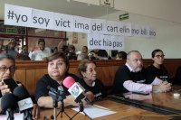 20250521. Tuxtla. Afectados por el Cartel Inmobiliario en Chiapas en conferencia de prensa.