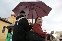 20261010. Sclc. Las desapariciones en México, son una vergüenza internacional. La actriz y activista Ofelia Medina, en San Cristóbal en apoyo al pueblo Palestino.