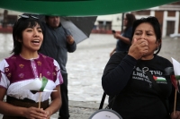 20261010. Sclc. Las desapariciones en México, son una vergüenza internacional. La actriz y activista Ofelia Medina, en San Cristóbal en apoyo al pueblo Palestino.