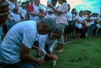 20260924. Tuxtla. Familiares, amigos y vecinos de la Colonia Las Grajas despiden al niño que falleciera después de recibir un balazo en la cabeza en el oriente norte de Tuxtla Gutiérrez, Chiapas.