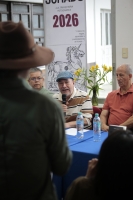 20261010. Sclc. Los Combates de Una Vida. Libro del autor Manuel Jurado¸ medallista olímpico en Seúl 1988, esta mañana en el Centro Cultural Carlos Jurado de San Cristóbal de las Casas.